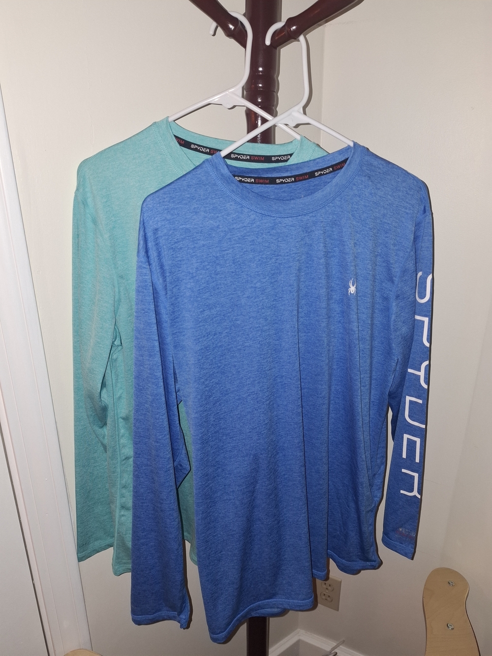 Lot Of 2 Spyder Long Sleeve Sun Shirts - Blue